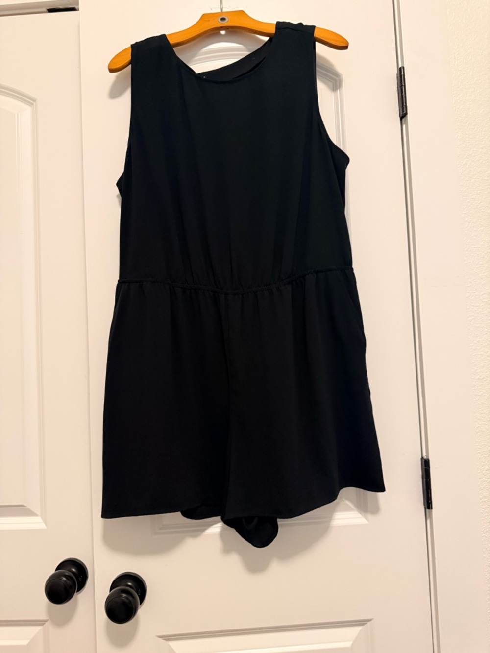 Black Sleeveless Romper A new day